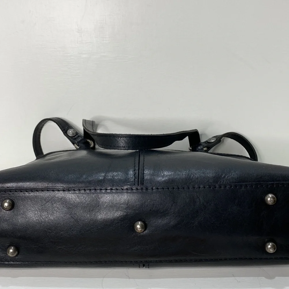 PATRICIA NASH Black Leather “Poppy Tote” (Heritage Collection) Bag - Picture 6 of 14
